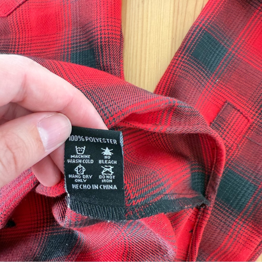 DIXXON Womens Red Black Plaid Button Up Shirt Black Rifle Coffee Company BRCC M - Picture 7 of 9